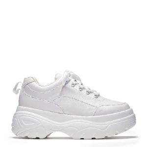 Koi Footwear【 JINX ミスティック チャーム トレーナー】White Koi Footwear Vegan Leather Studded Chain Charm Sneakers