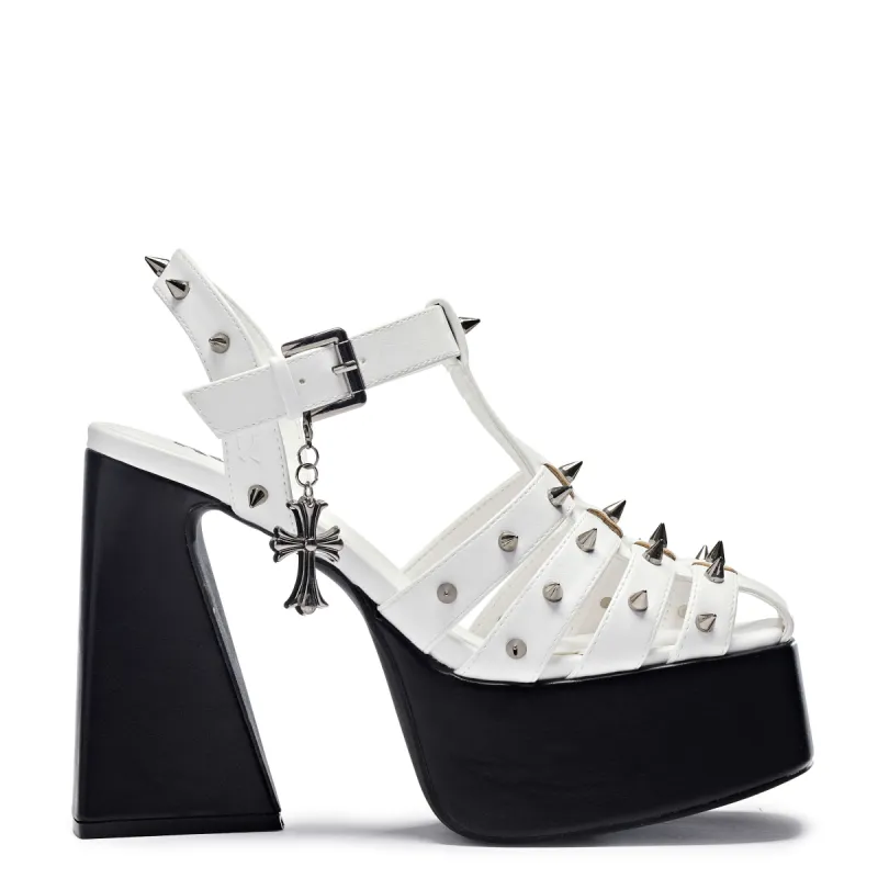 Angel Mist White Platform Heels sold by Koi Footwear