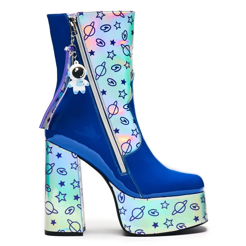 Spaceman Supernova Platform Heeled Boots sold by Koi Footwear