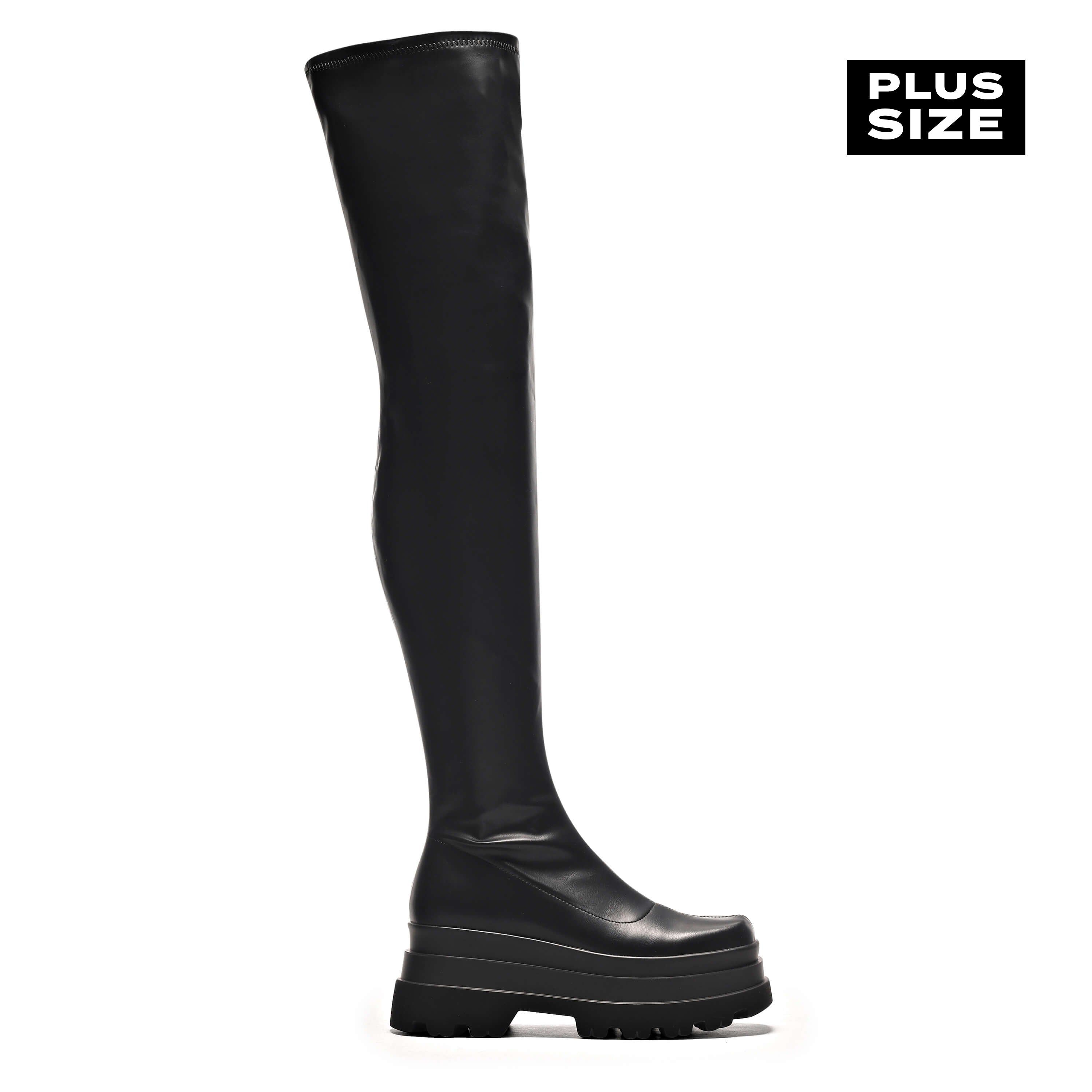 The Elevated UniFlex Plus Size Thigh High Boots sold by Koi Footwear