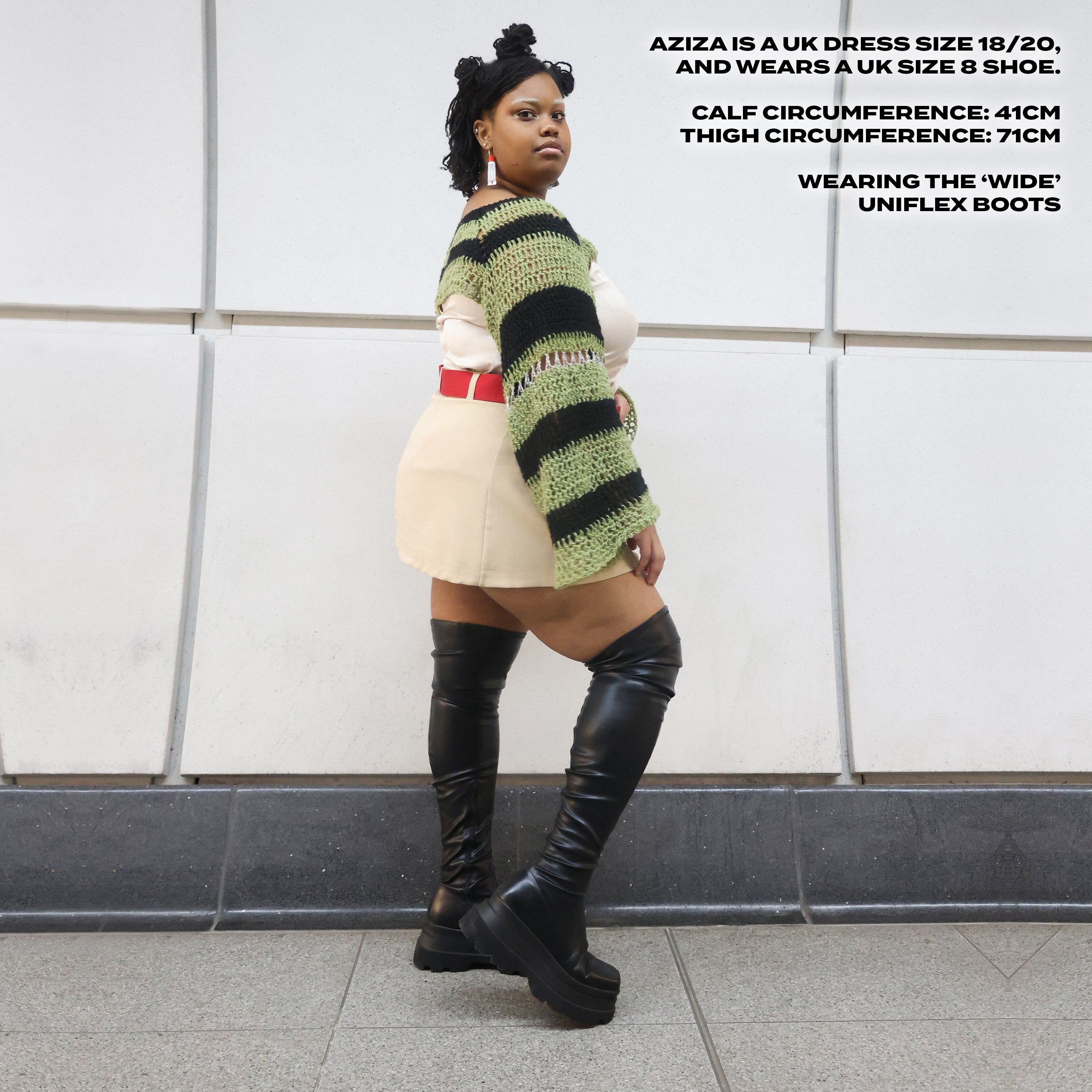 The Elevated UniFlex Plus Size Thigh High Boots sold by Koi Footwear product image thumbnail 14