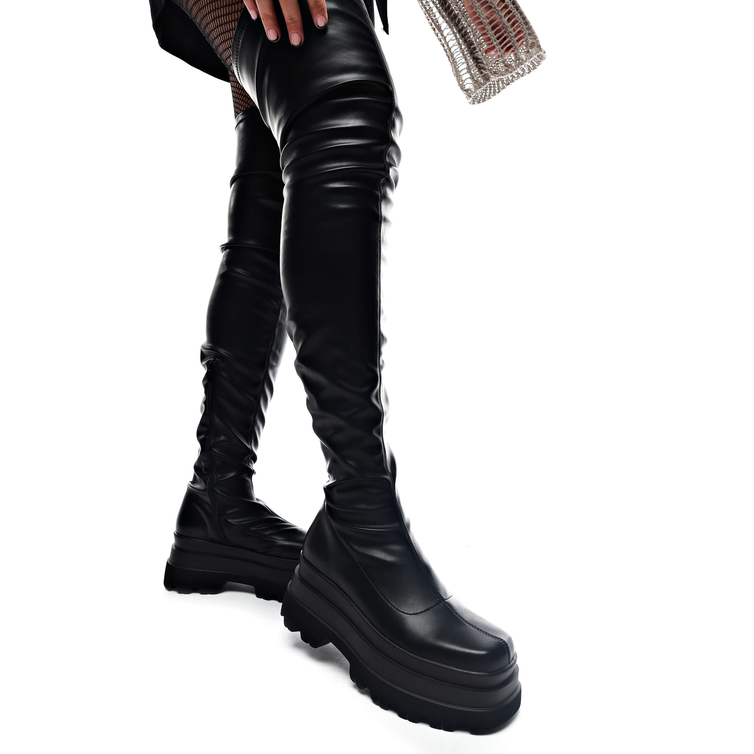 The Elevated UniFlex Plus Size Thigh High Boots sold by Koi Footwear product image thumbnail 5