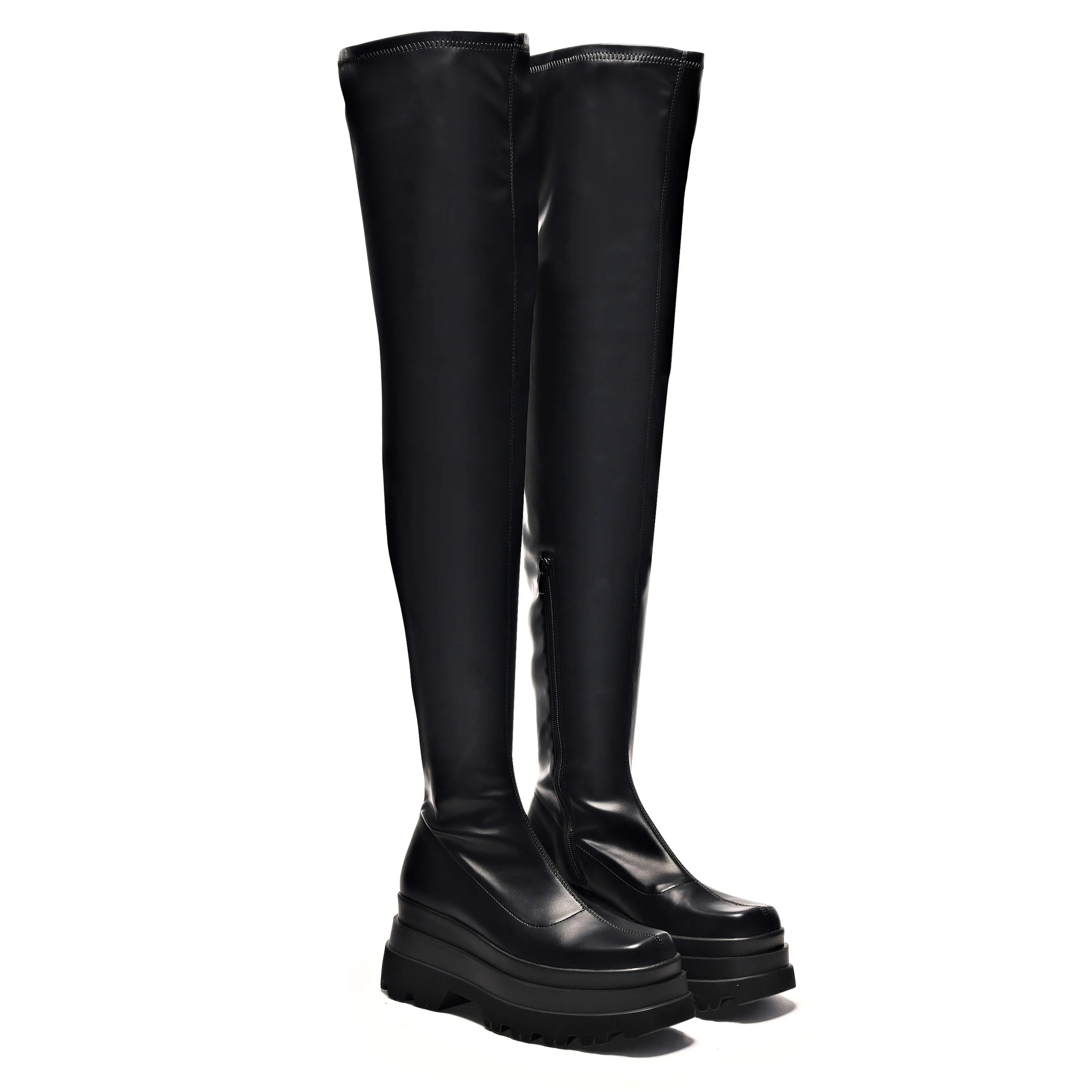 The Elevation Plus Size Thigh High Boots sold by Koi Footwear product image thumbnail 4
