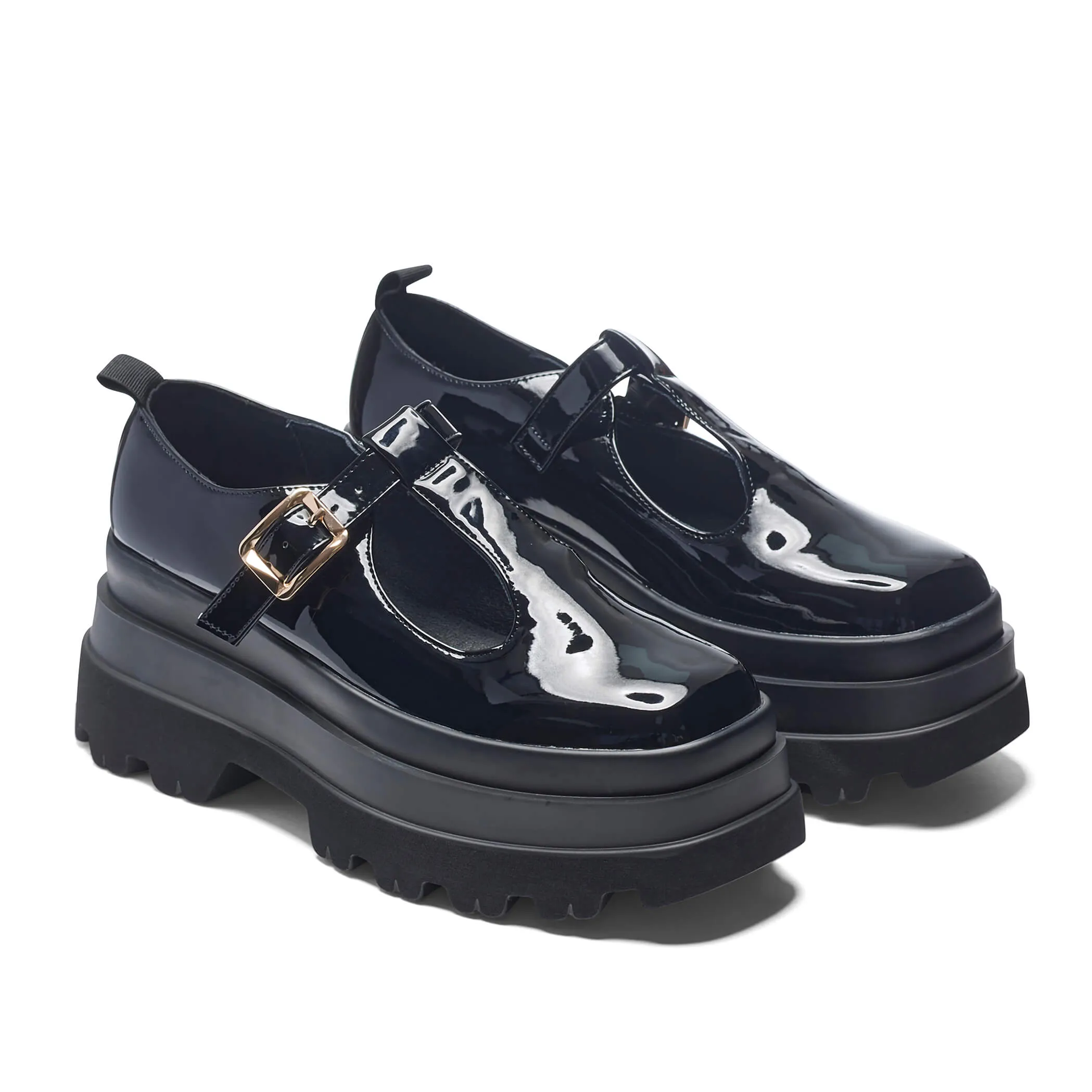 Silent Amity Trident Patent Platform Mary Jane Shoes sold by Koi Footwear product image thumbnail 3