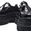 Silent Amity Trident Patent Platform Mary Jane Shoes sold by Koi Footwear