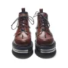 The Silence Men's Platform Grunge Boots - Brown sold by Koi Footwear
