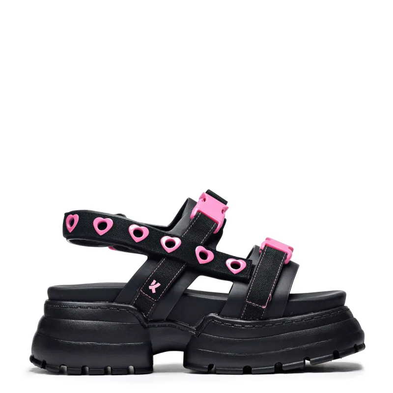 Fake Feelings Pink Chunky Sandals sold by Koi Footwear