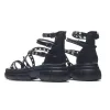 Dark Writings Strappy Chunky Sandals - Black sold by Koi Footwear