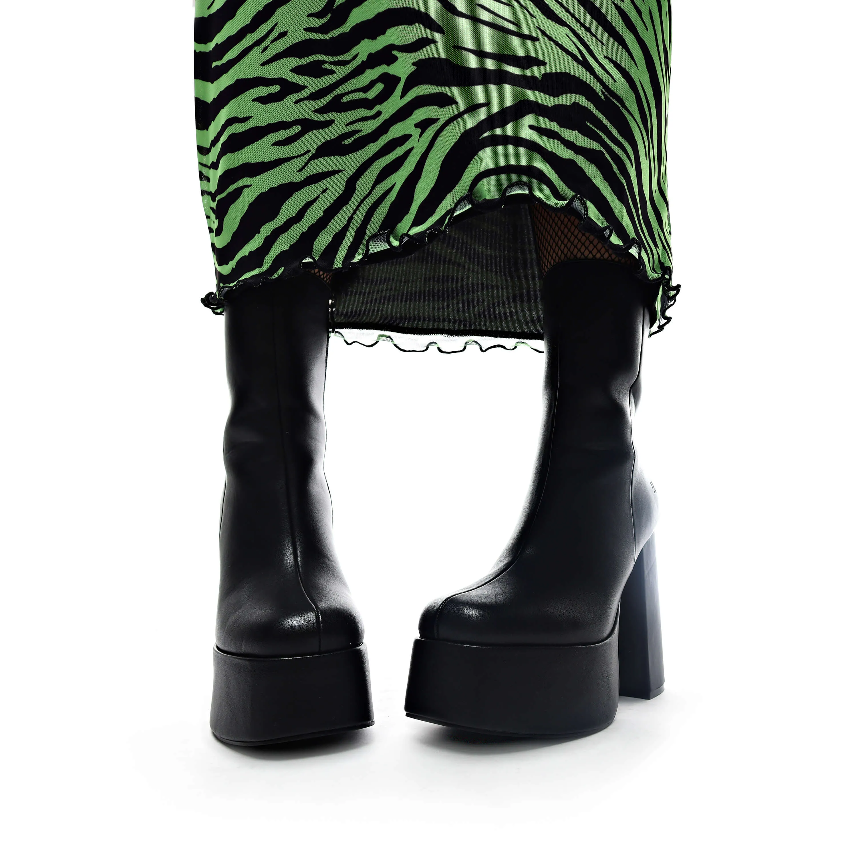 Lexus Black Platform Heeled Boots sold by Koi Footwear product image thumbnail 3
