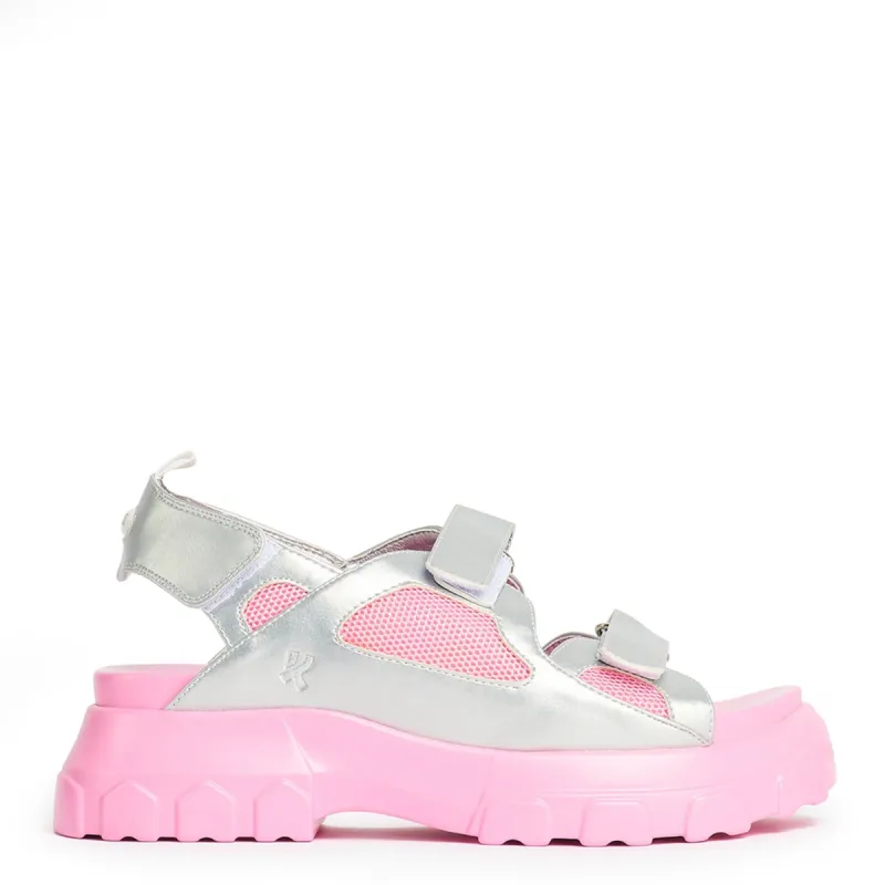 Fated Love Silver Chunky Sandals sold by Koi Footwear
