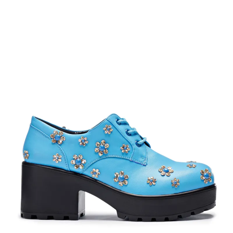 A Stolen Bloom Blue Flower Shoes sold by Koi Footwear