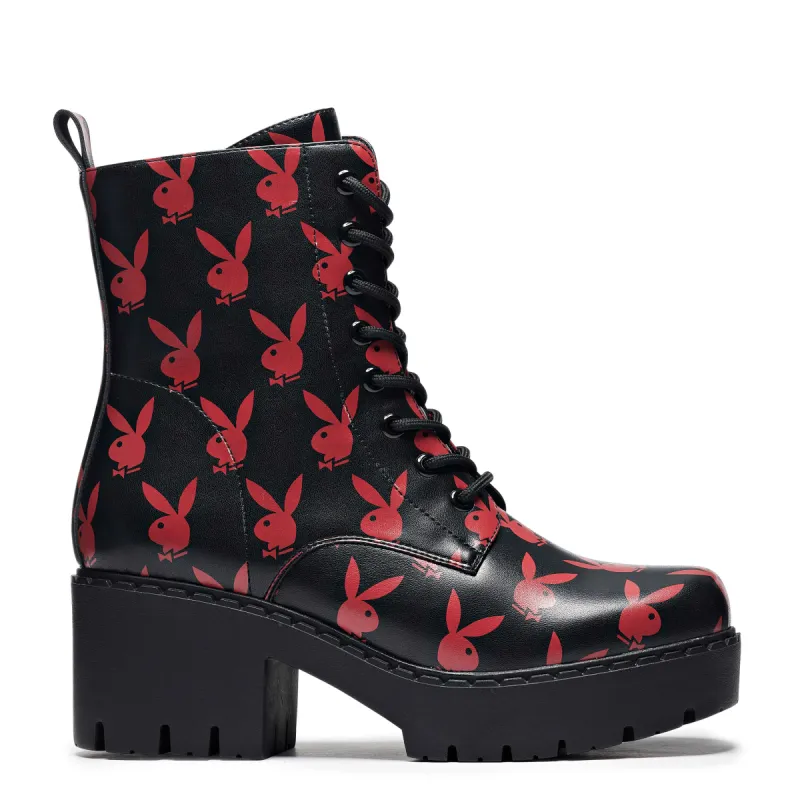 Playboy Reprise Red Switch Boots sold by Koi Footwear