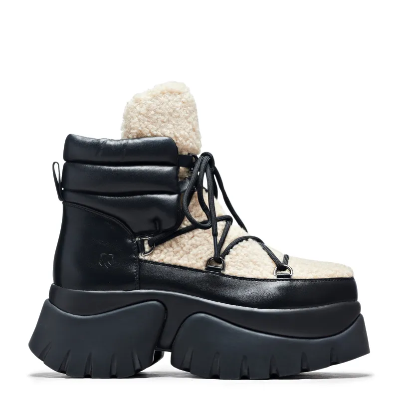 Cream Fluffy Vilun Winter Boots sold by Koi Footwear