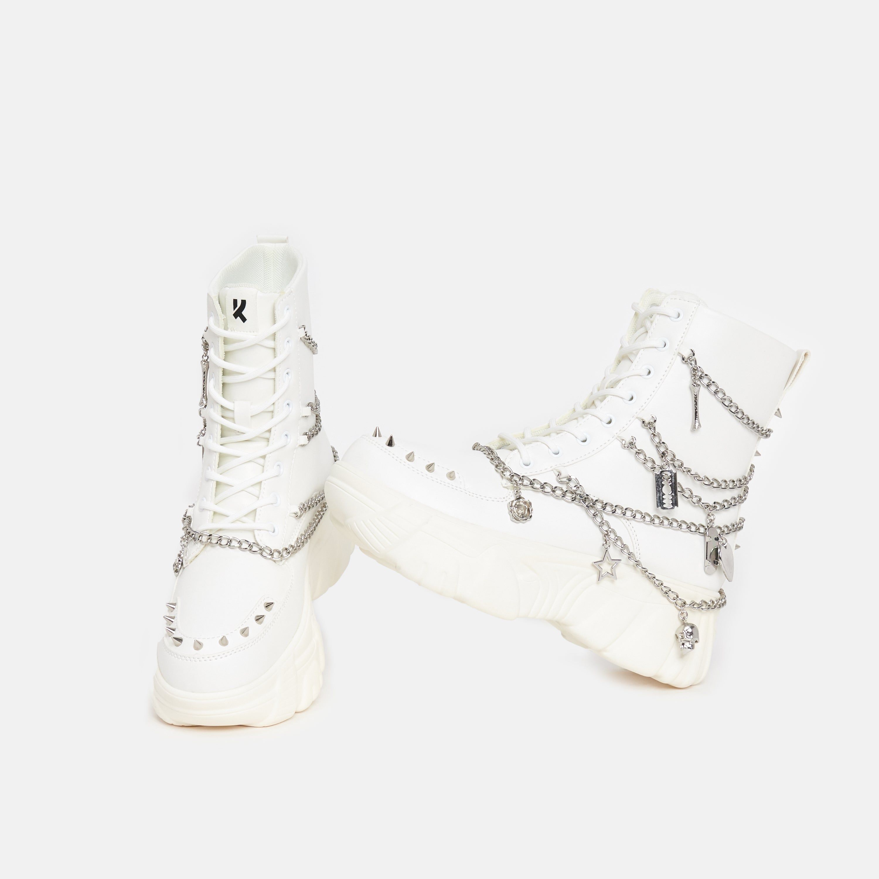 Boned Catch White Mystic Charm Boots sold by Koi Footwear product image thumbnail 5