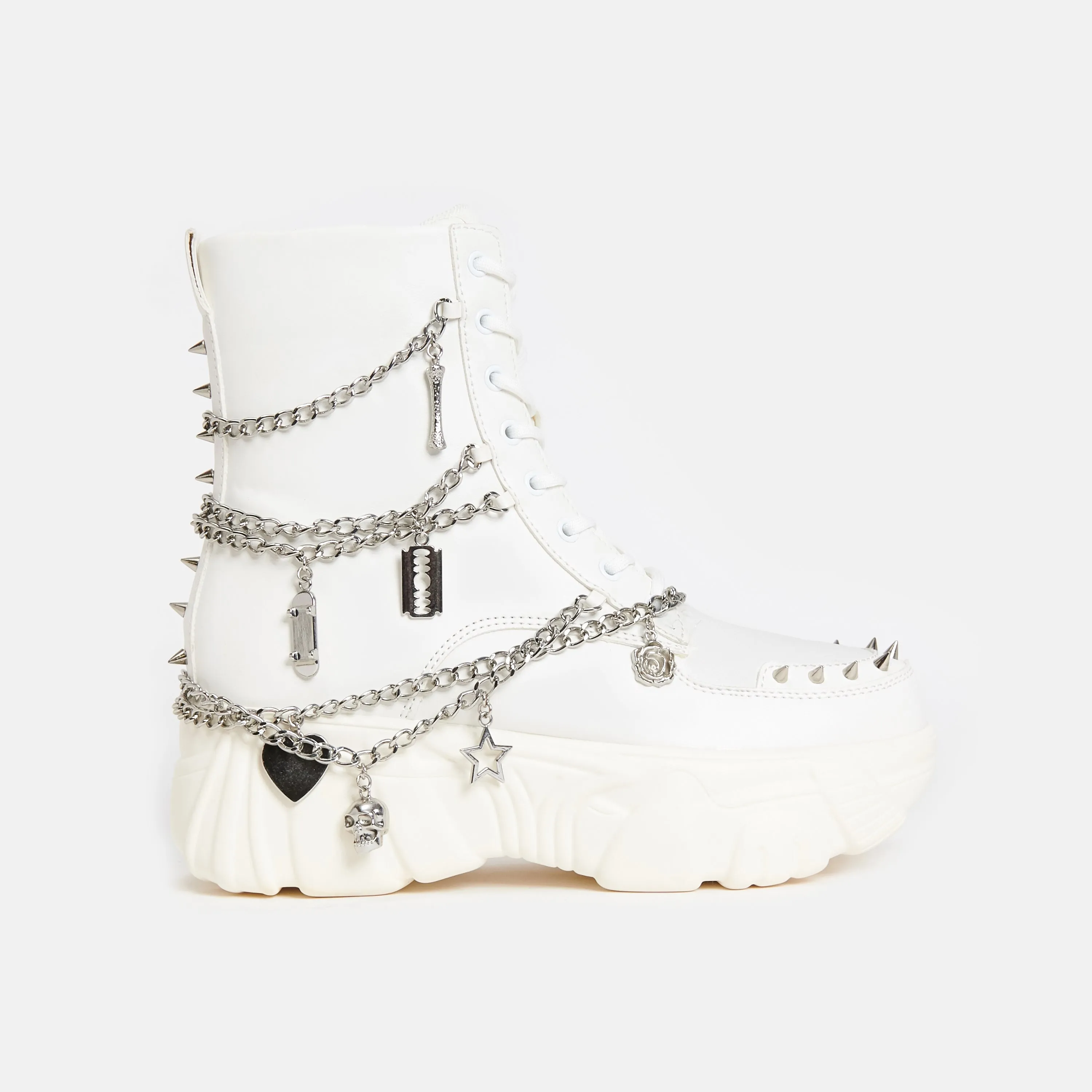 Boned Catch White Mystic Charm Boots sold by Koi Footwear product image thumbnail 2
