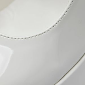 Darkbloom White Patent Platform Heels sold by Koi Footwear