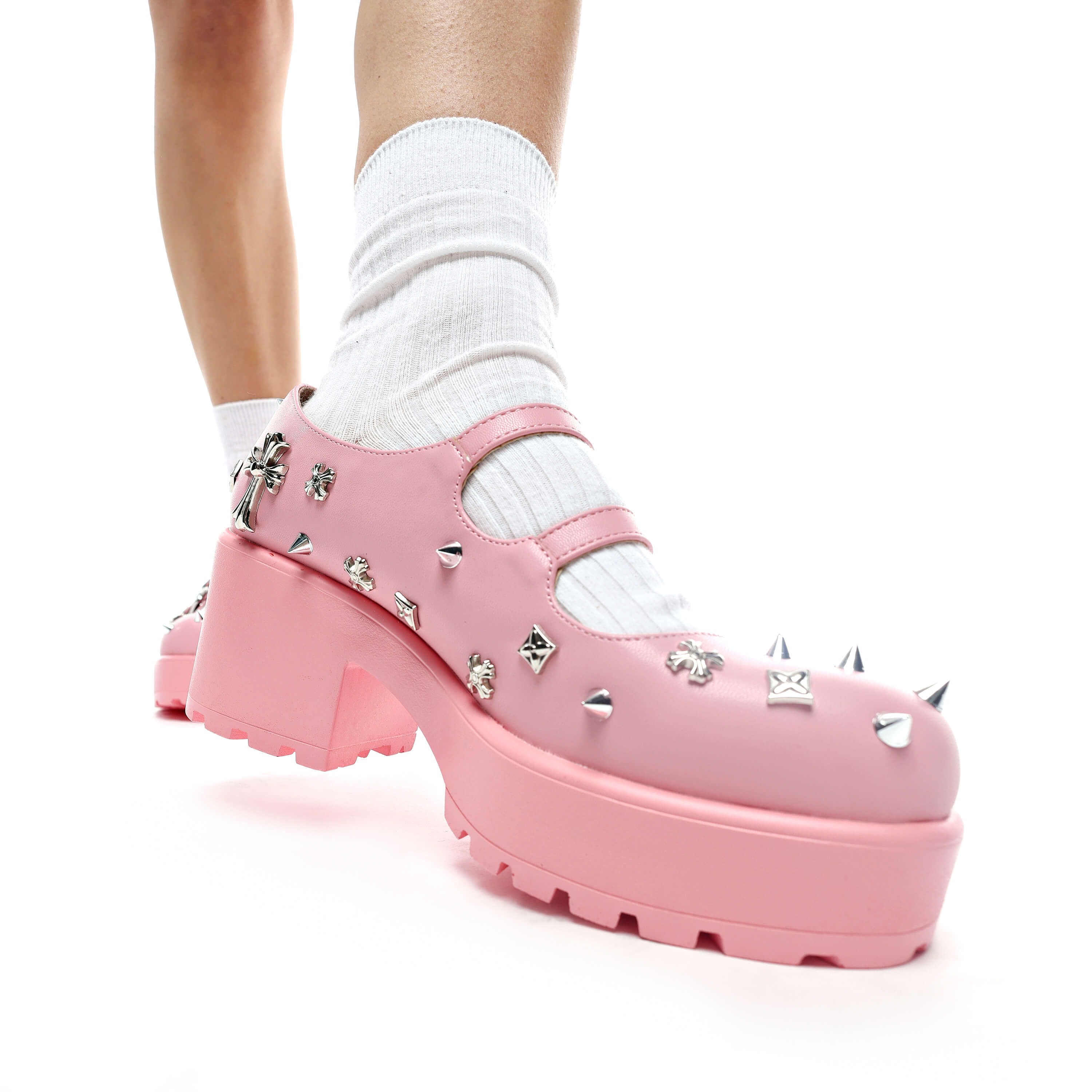 Devil Blushes Double Strap Mary Jane Shoes sold by Koi Footwear product image thumbnail 5