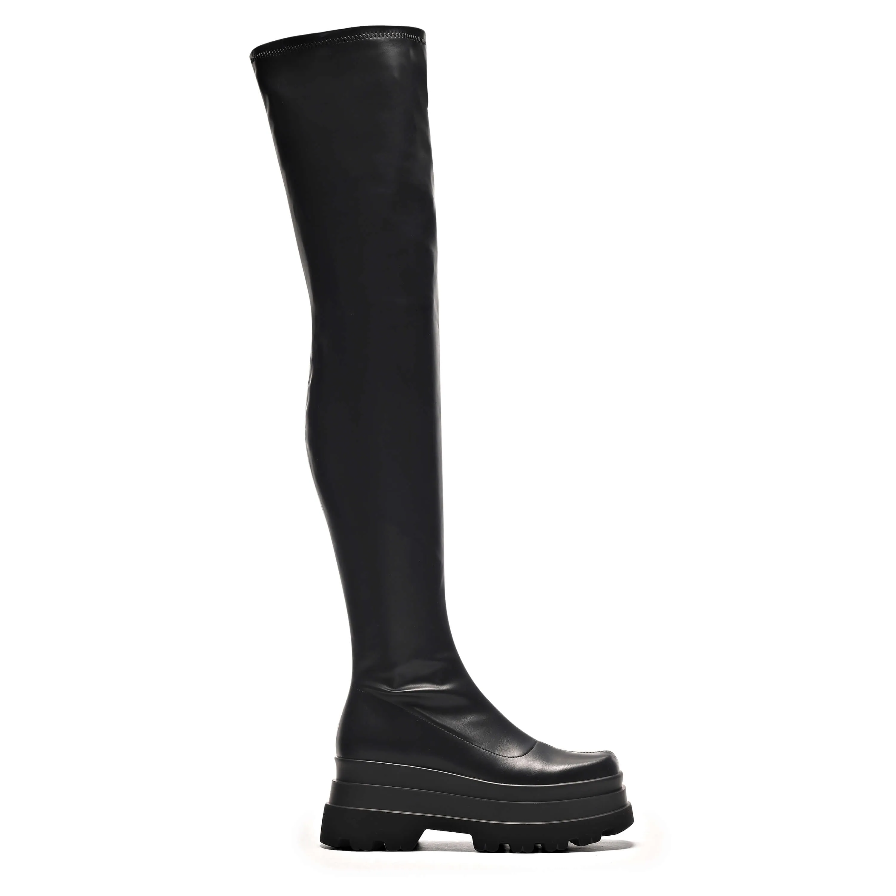 The Elevation Stretch Thigh High Boots sold by Koi Footwear