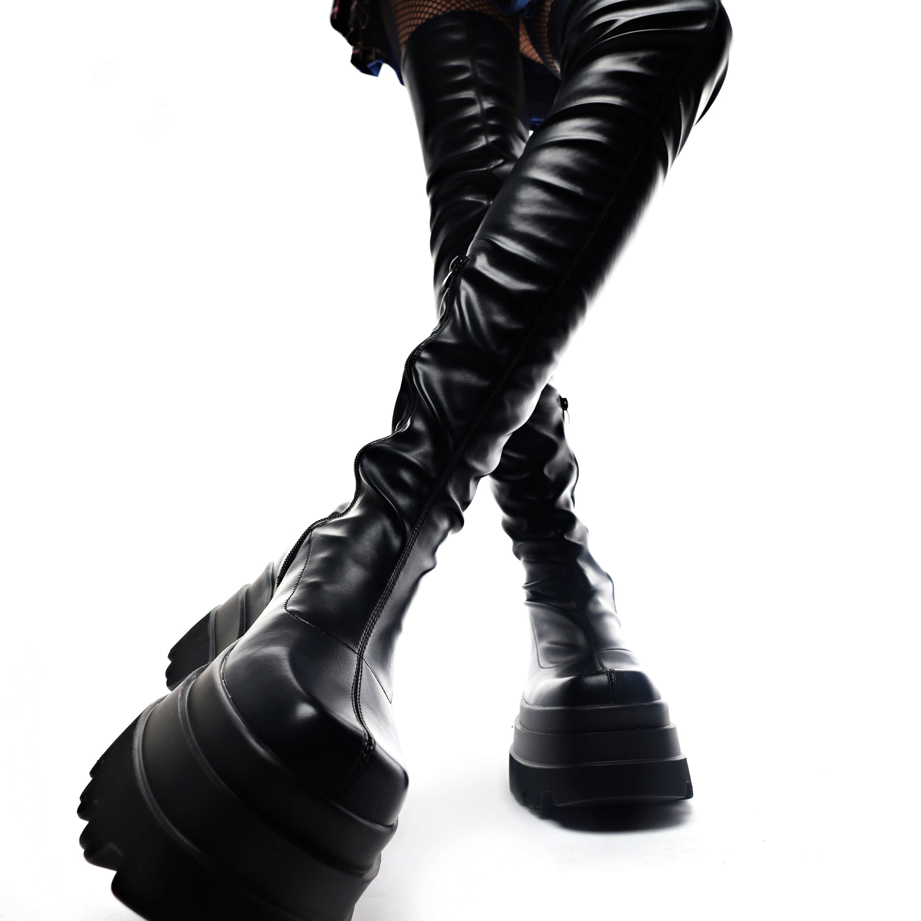 The Elevated UniFlex Regular Fit Thigh High Boots sold by Koi Footwear product image thumbnail 3