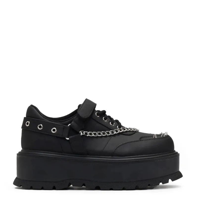 Retrograde Rebel Men's Black Platform Shoes sold by Koi Footwear