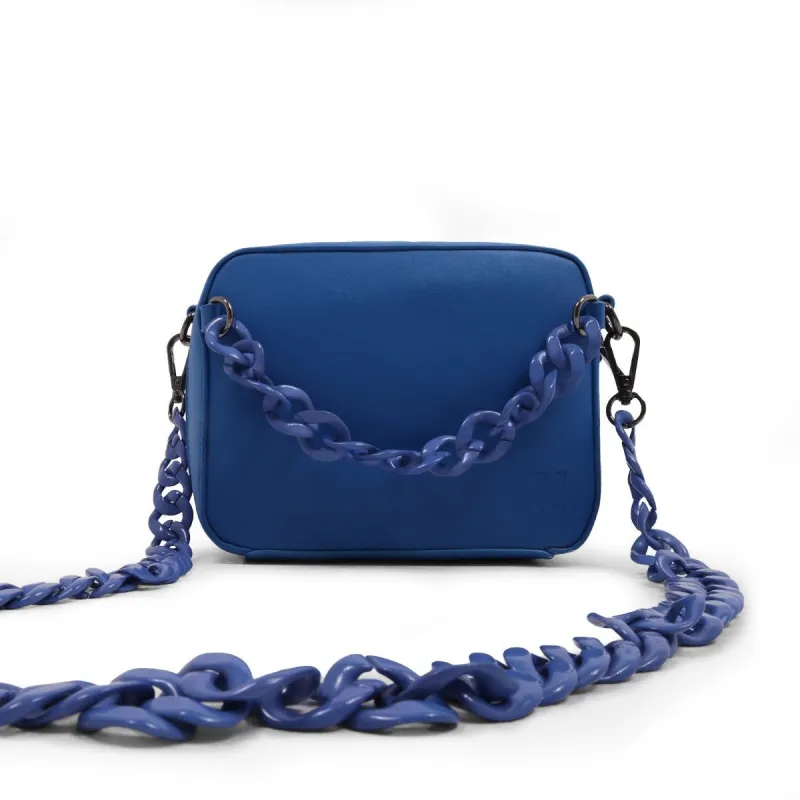 Blue Chain Reaction Crossbody Bag sold by Koi Footwear