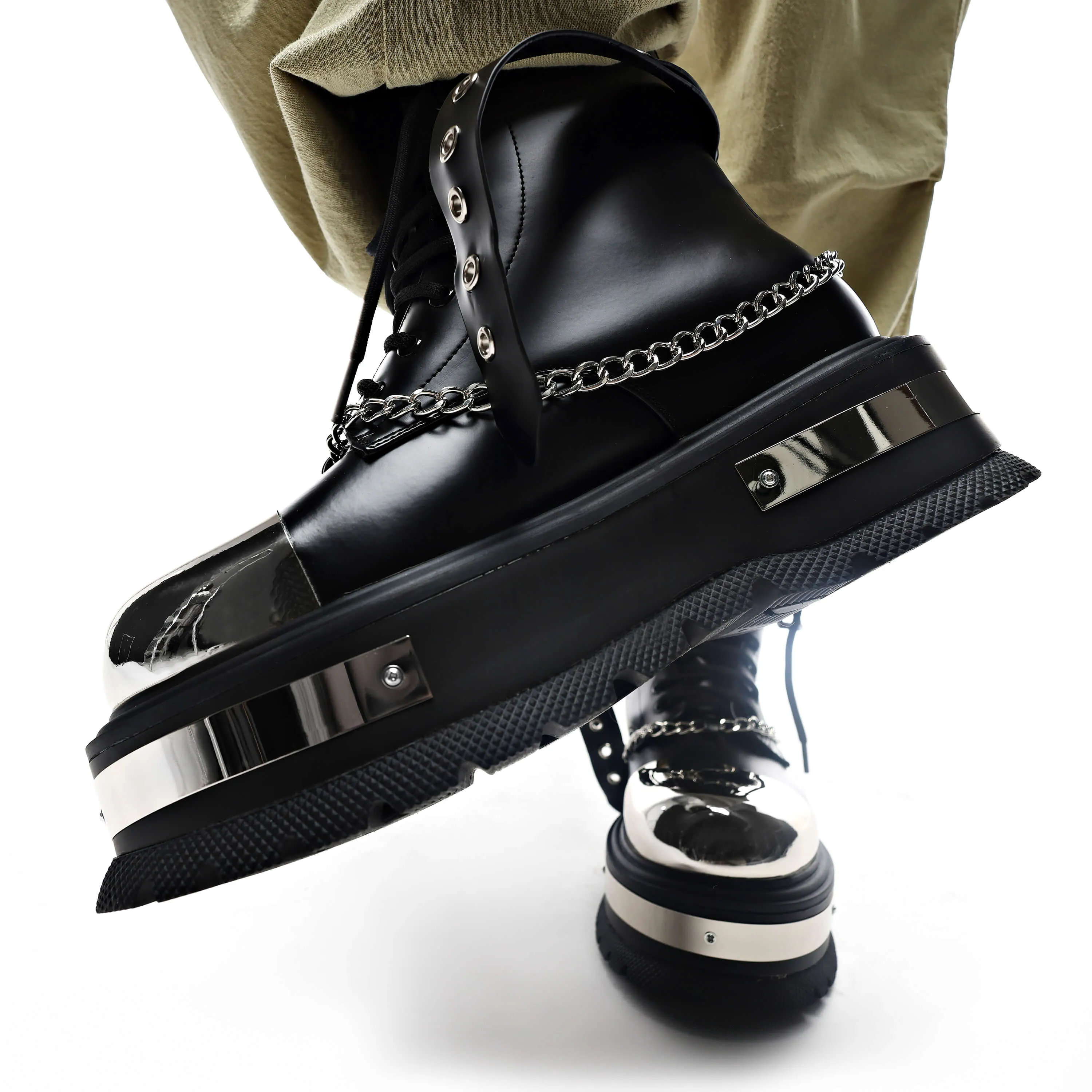 日本未入荷 Koi Footwear Borin Men's Hardware Platform Boots Borin Men's Hardware Platform Boots – KOI footwear