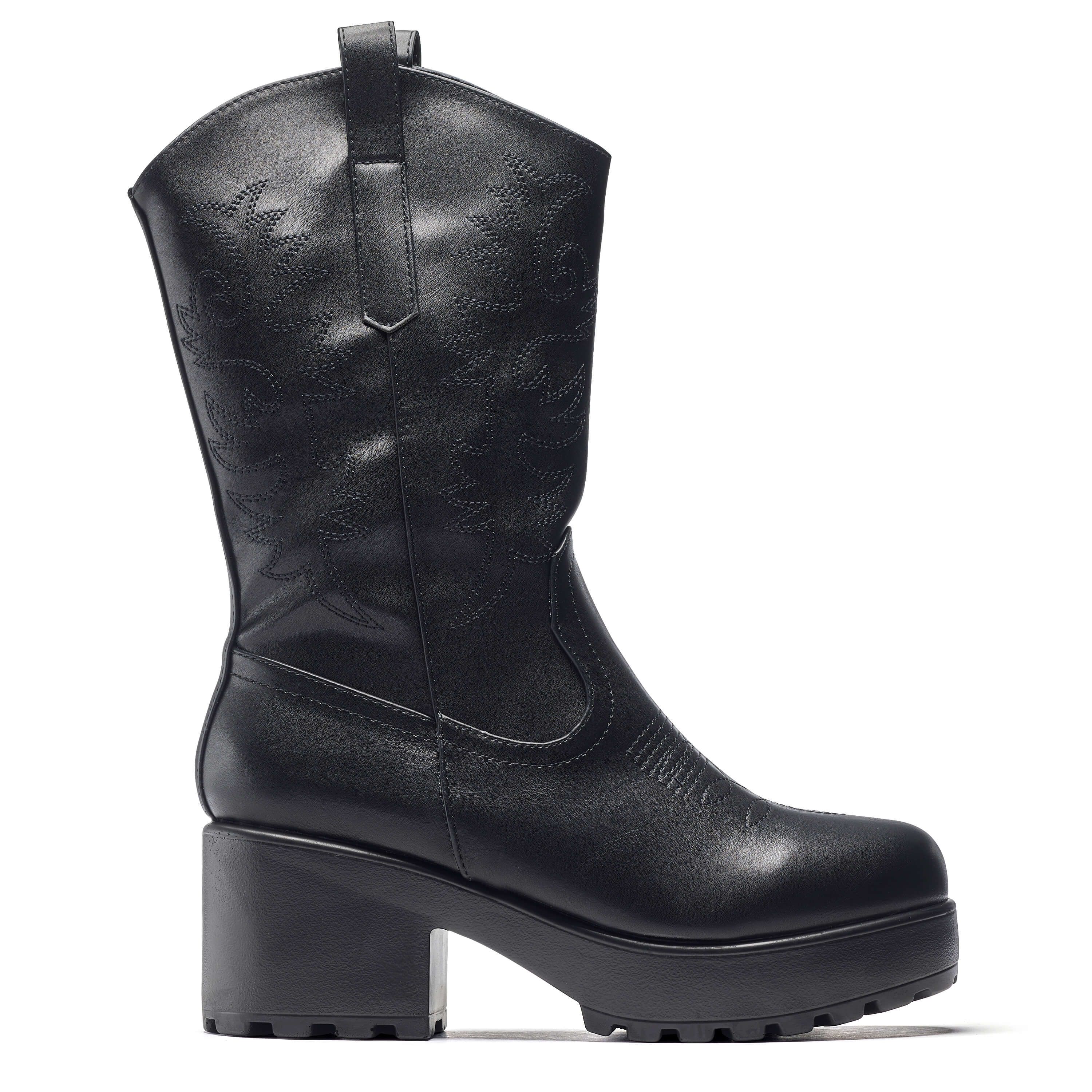 WINTU Long Chunky Western Boots sold by Koi Footwear