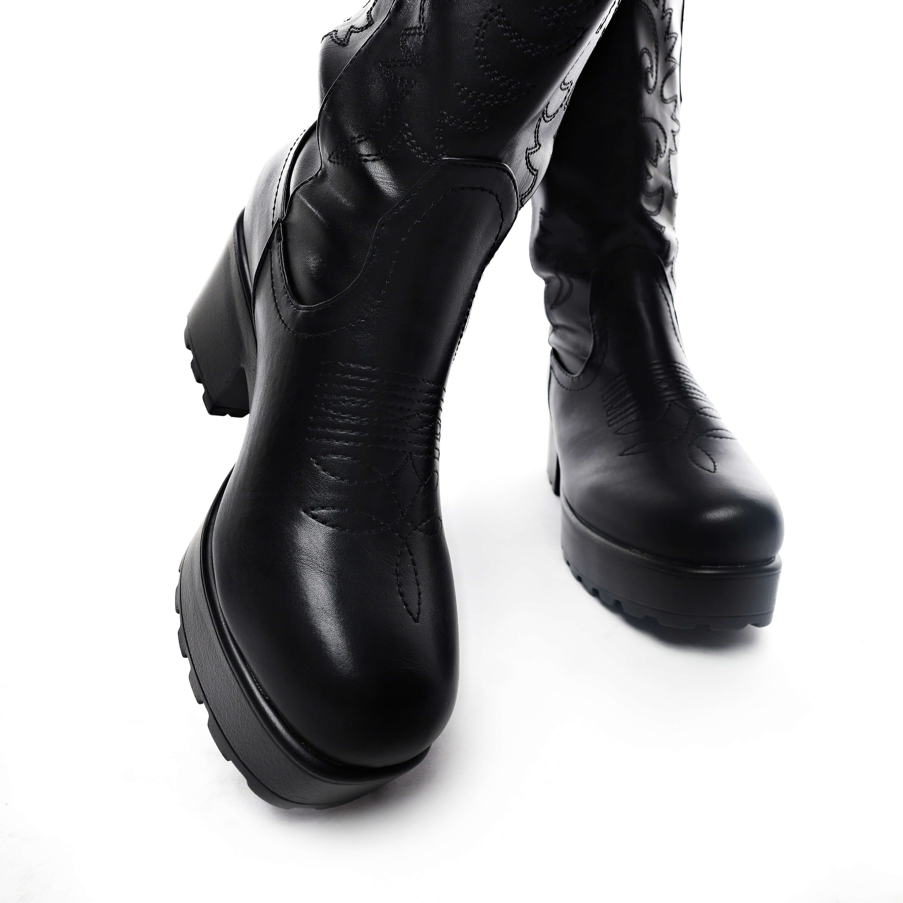 WINTU Long Chunky Western Boots sold by Koi Footwear product image thumbnail 5