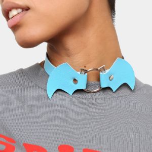 Kawaii Baby Blue Bat Choker sold by Koi Footwear