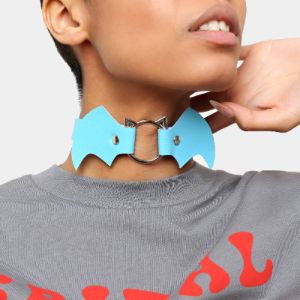 Kawaii Baby Blue Bat Choker sold by Koi Footwear