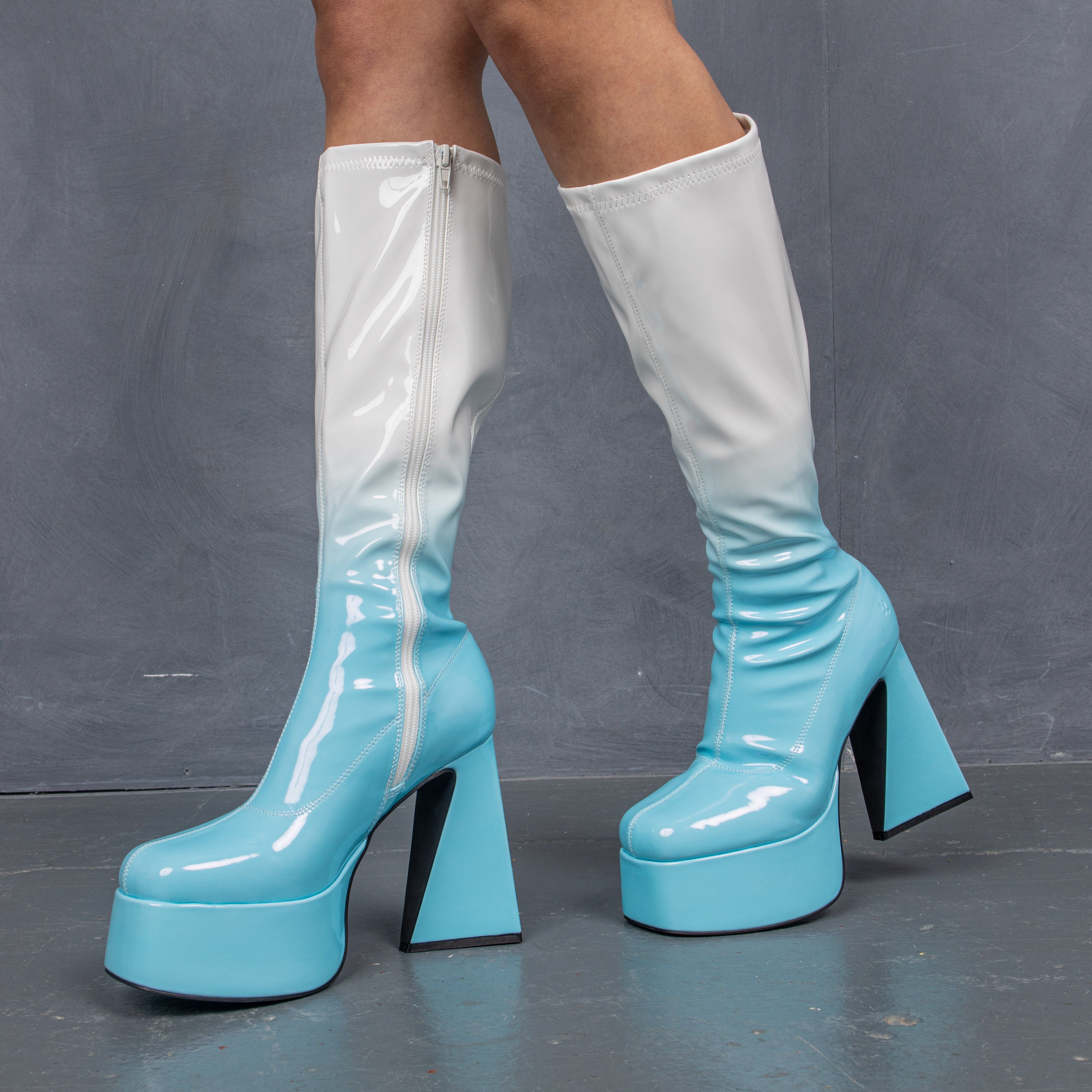 Bubblegum Burst Heeled Long Boots sold by Koi Footwear product image thumbnail 5