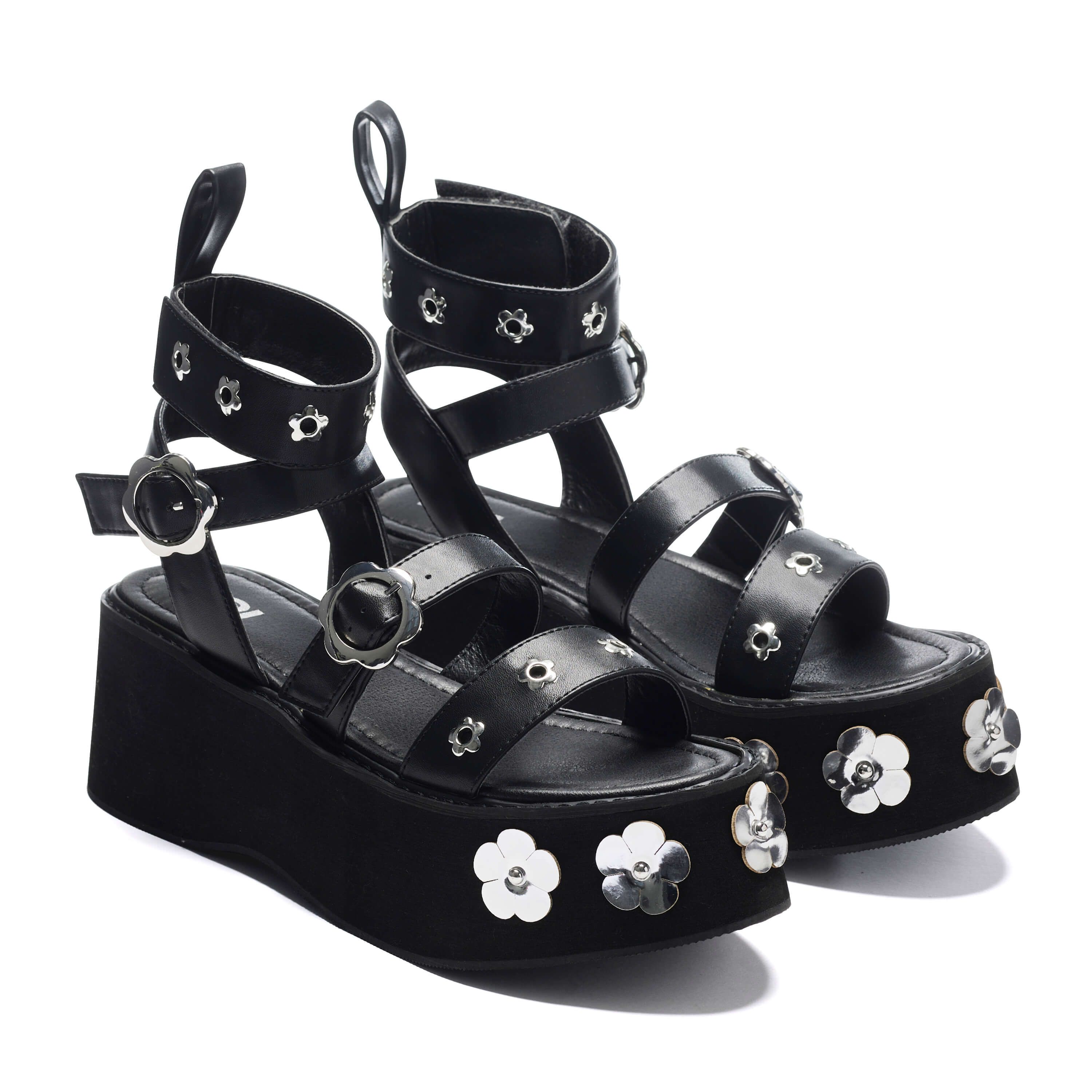 Fuzzy Logic Black Flatform Sandals sold by Koi Footwear product image thumbnail 4
