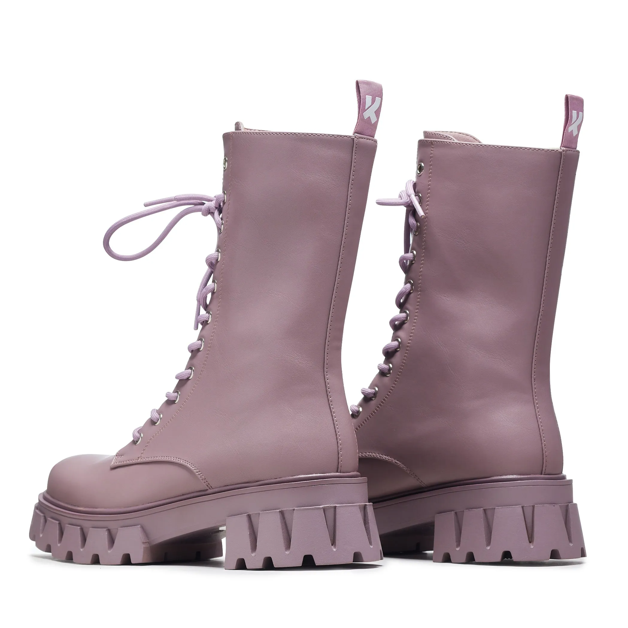 Siren Tall Lace Up Boots - Berry sold by Koi Footwear product image thumbnail 4