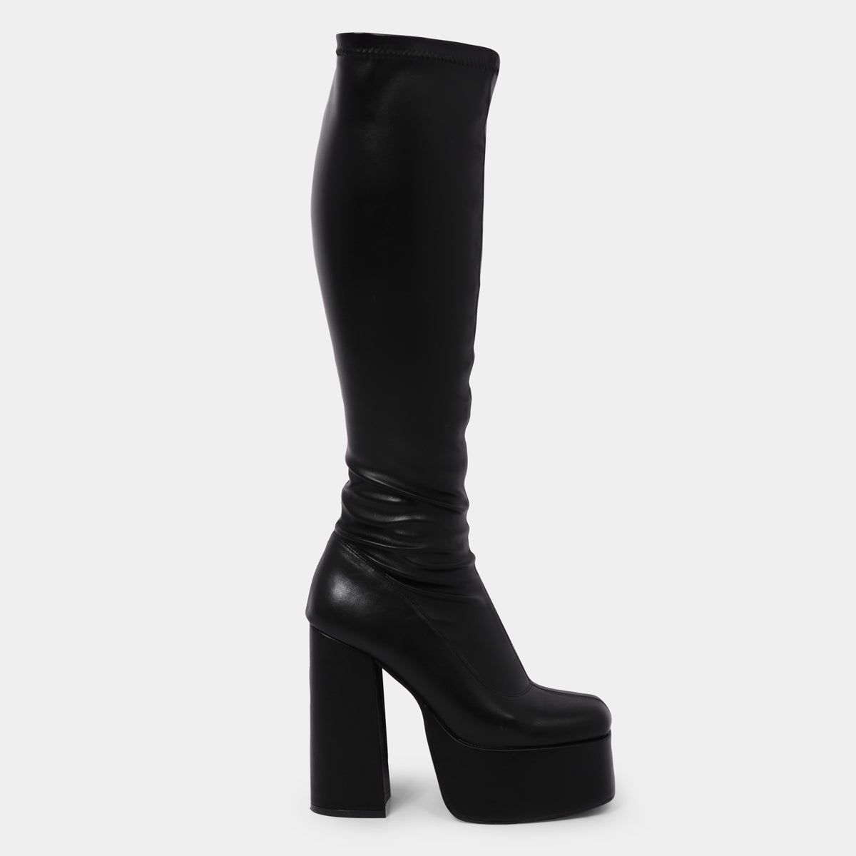 Restless Riser Stretch Black Platform Long Boots sold by Koi Footwear product image thumbnail 2