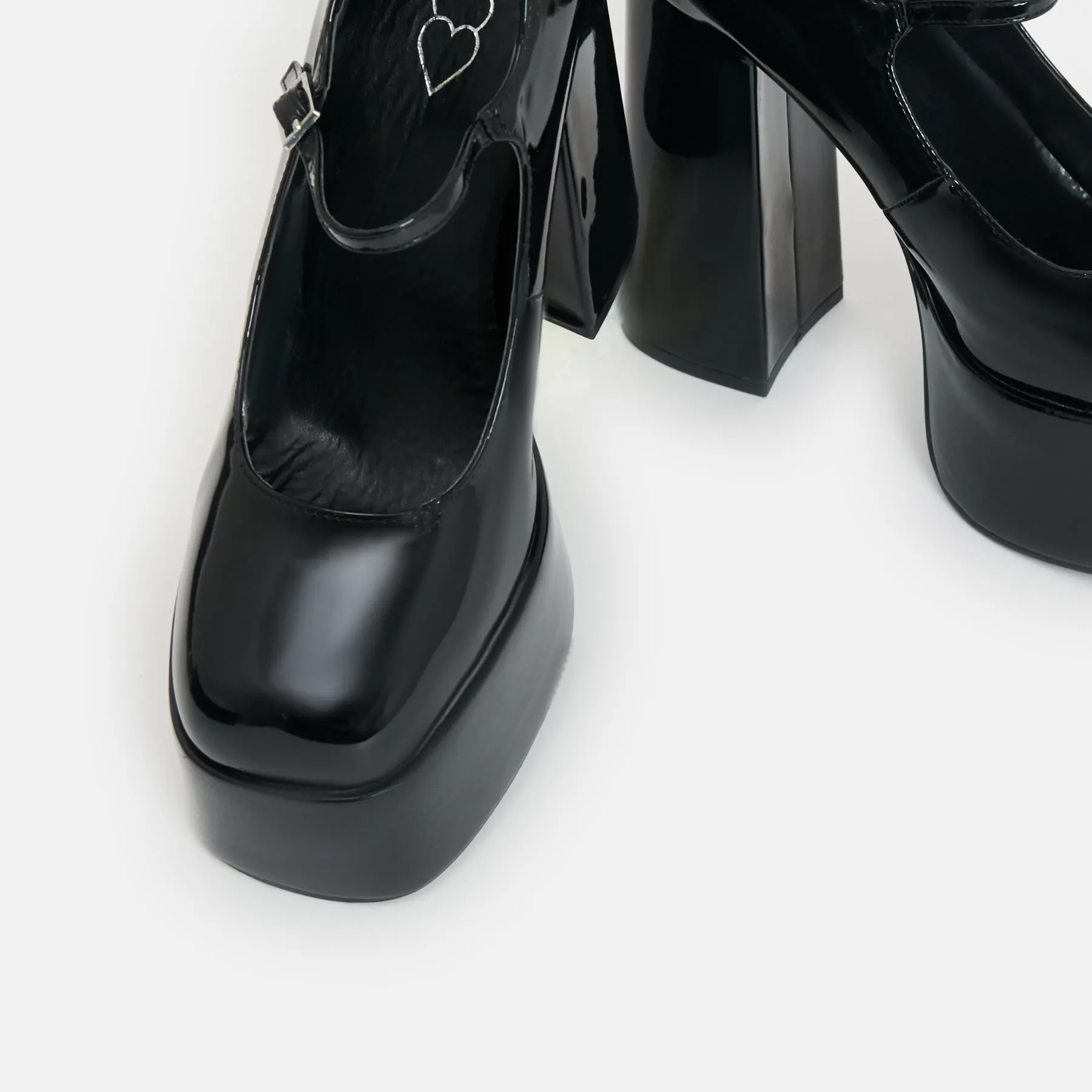 Darkbloom Black Patent Platform Heels sold by Koi Footwear product image thumbnail 4
