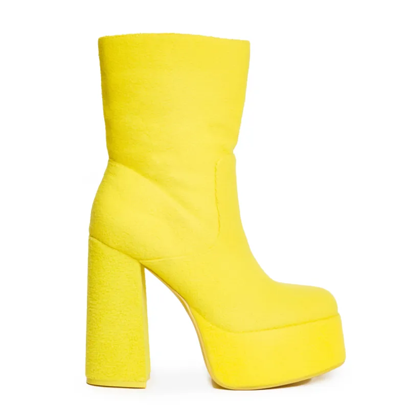 Laa Laa Fluffy Platform Boots sold by Koi Footwear