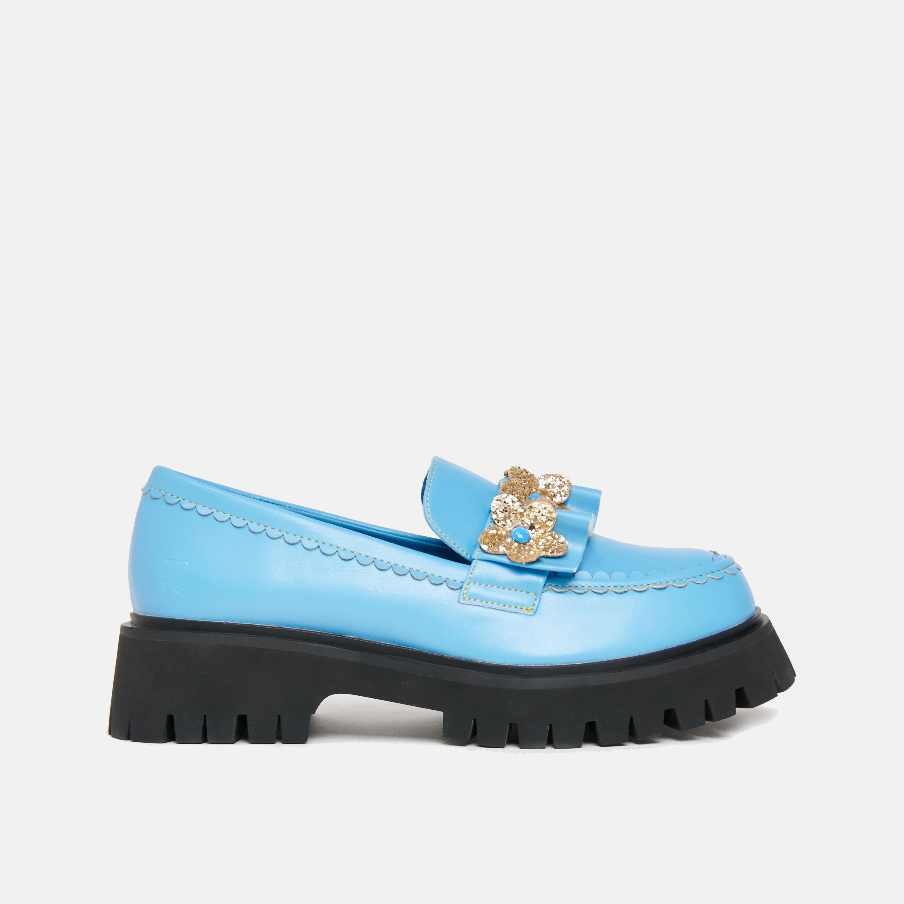 Sunset Leaves Blue Flower Loafers sold by Koi Footwear product image thumbnail 2