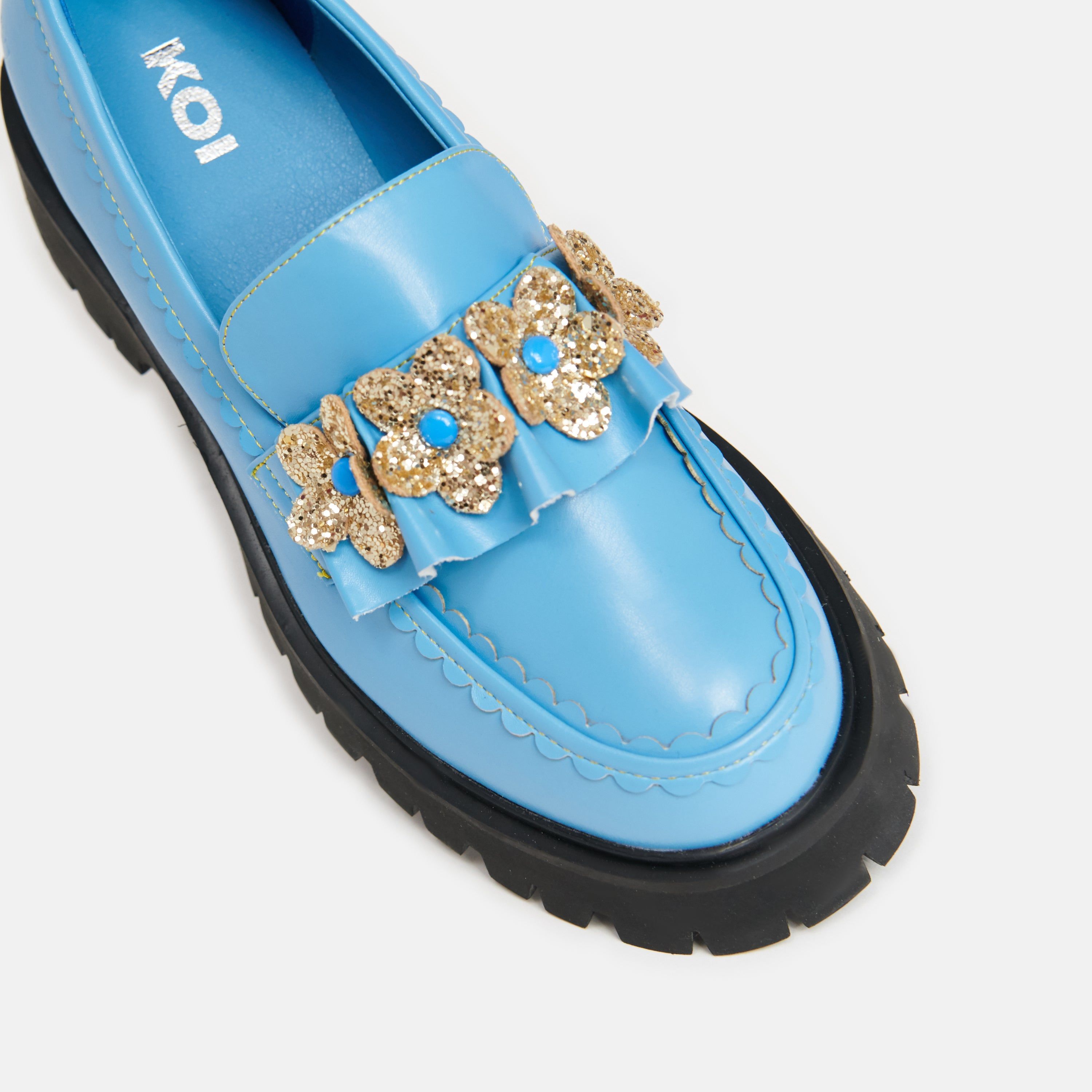 Sunset Leaves Blue Flower Loafers sold by Koi Footwear product image thumbnail 5