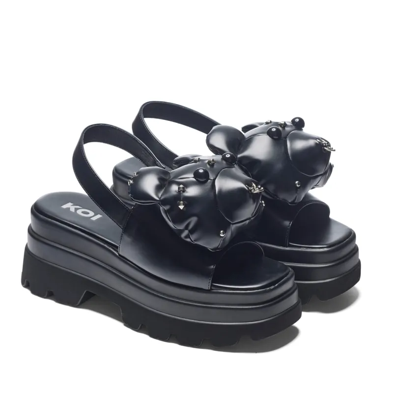 Grim Hardcore Chunky Sandals - Black sold by Koi Footwear