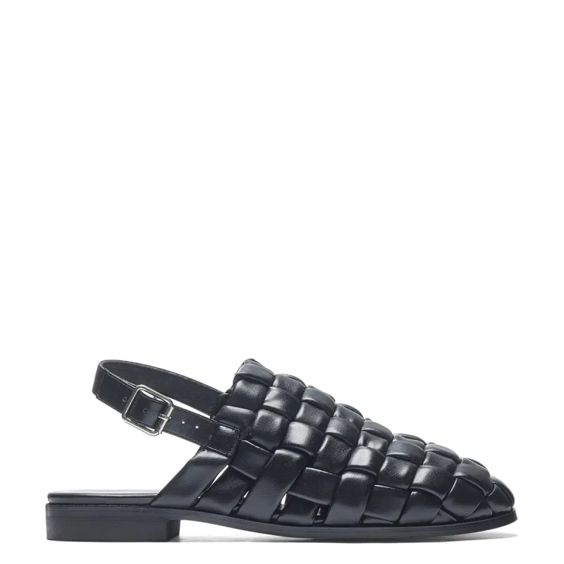 Provence Men's Weaved Slingback Sandals - Black sold by Koi Footwear