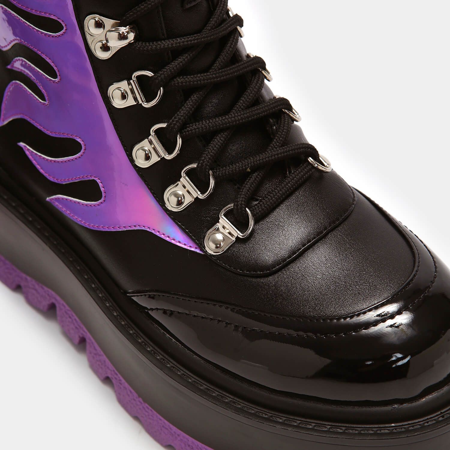 Helios Purple Hologram Flame Boots sold by Koi Footwear product image thumbnail 5