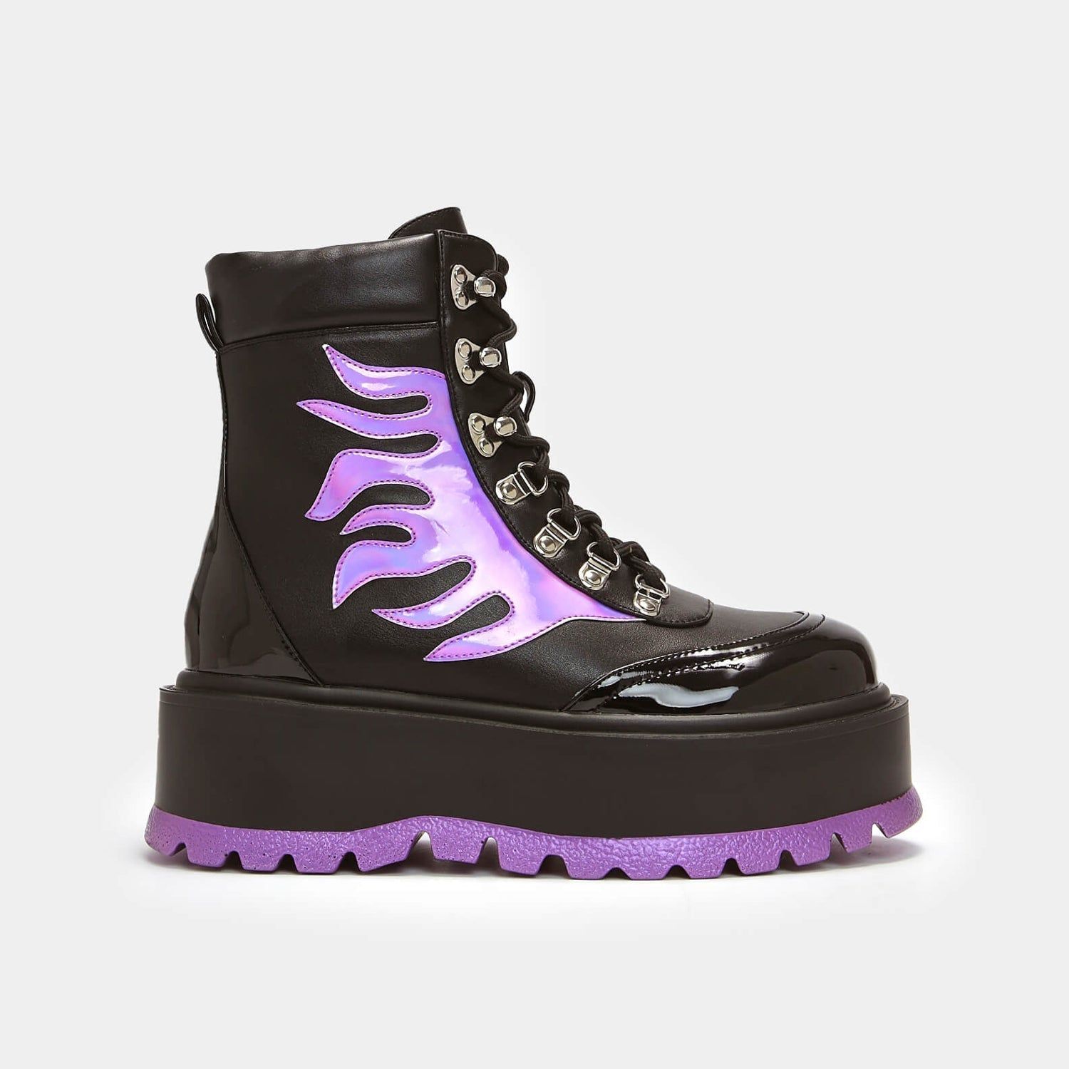 Helios Purple Hologram Flame Boots sold by Koi Footwear product image thumbnail 2