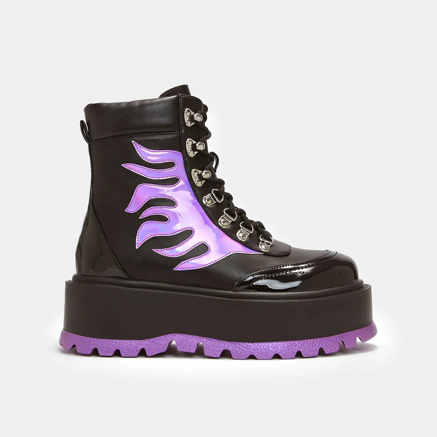 Helios Purple Hologram Flame Boots sold by Koi Footwear product image thumbnail 2