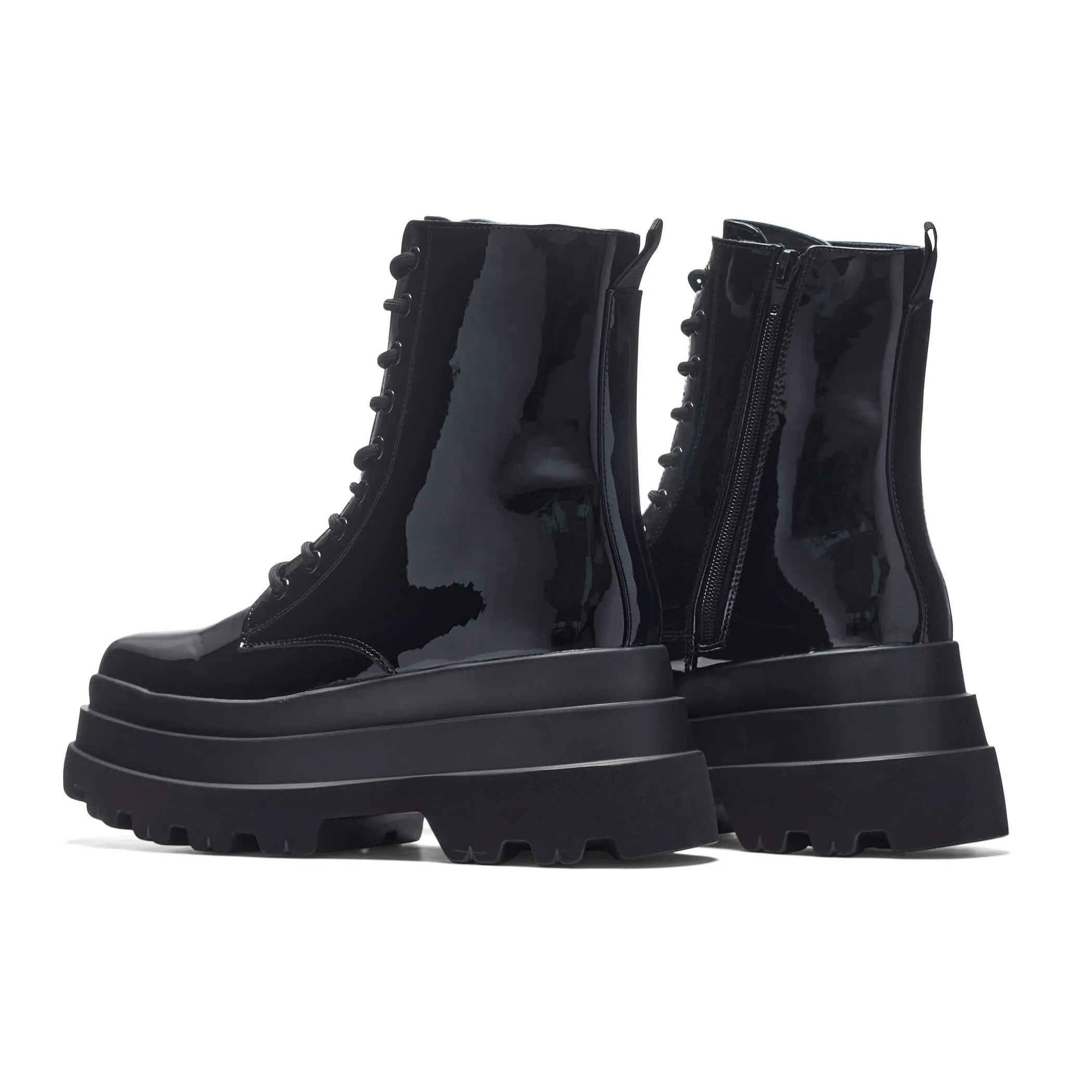 Deathwatch Trident Patent Platform Boots sold by Koi Footwear product image thumbnail 4