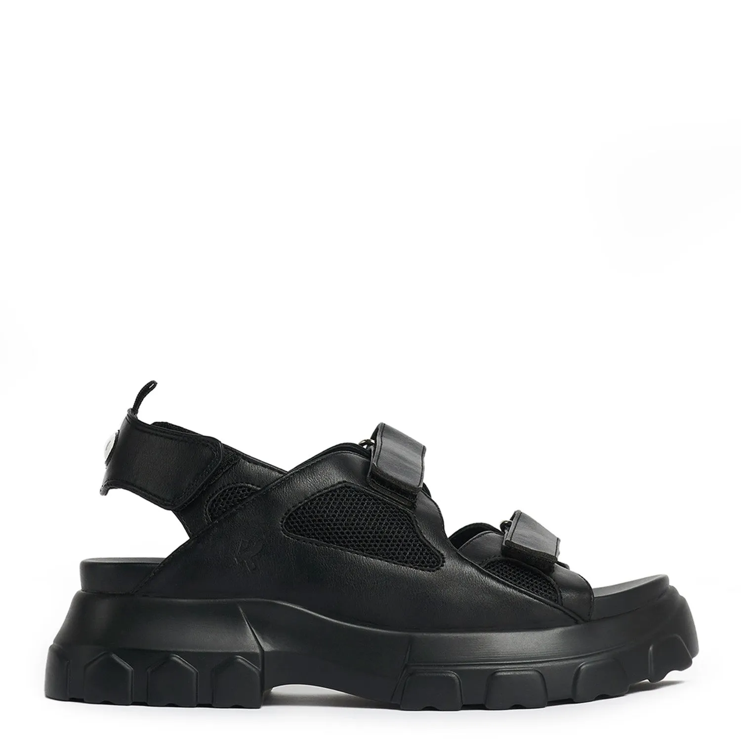 Fated Love Black Chunky Sandals sold by Koi Footwear
