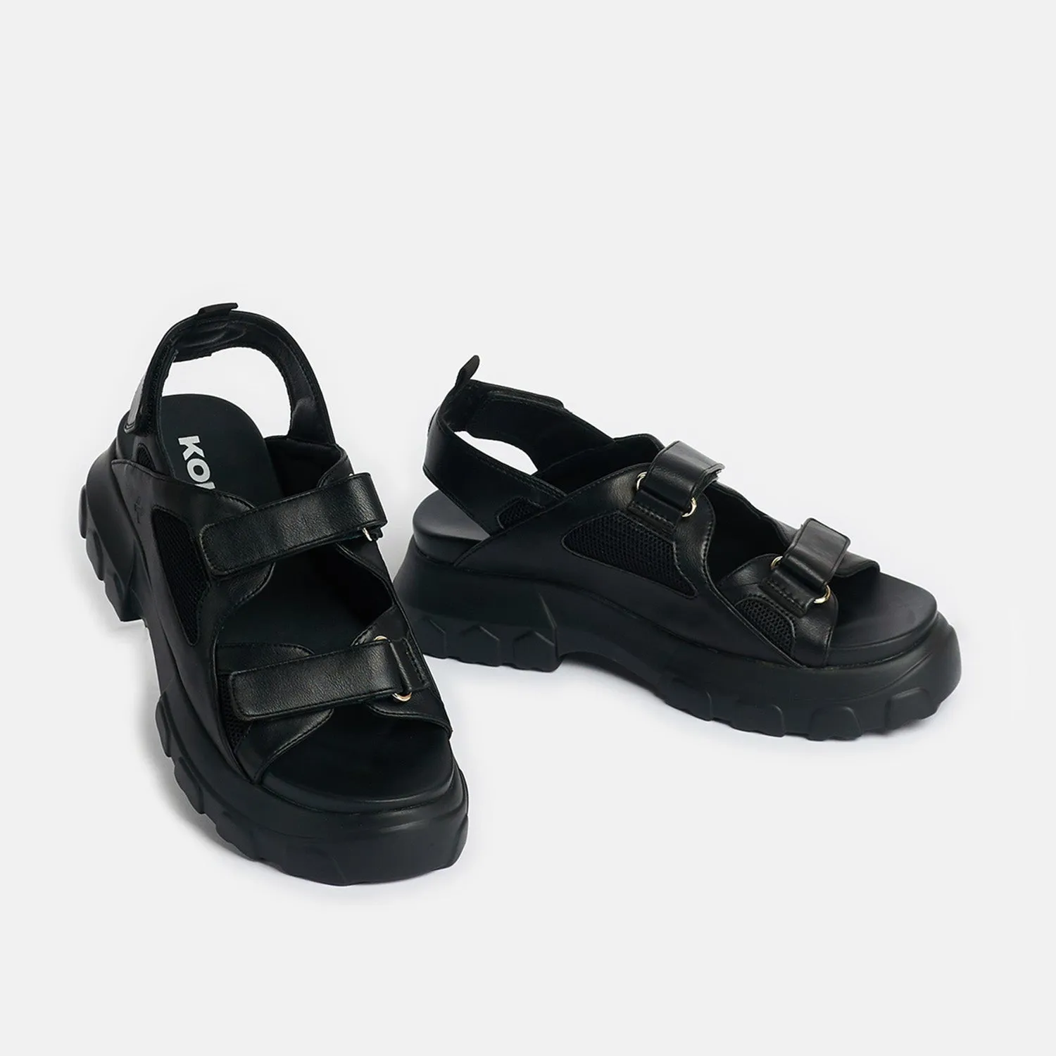 Fated Love Black Chunky Sandals sold by Koi Footwear product image thumbnail 5