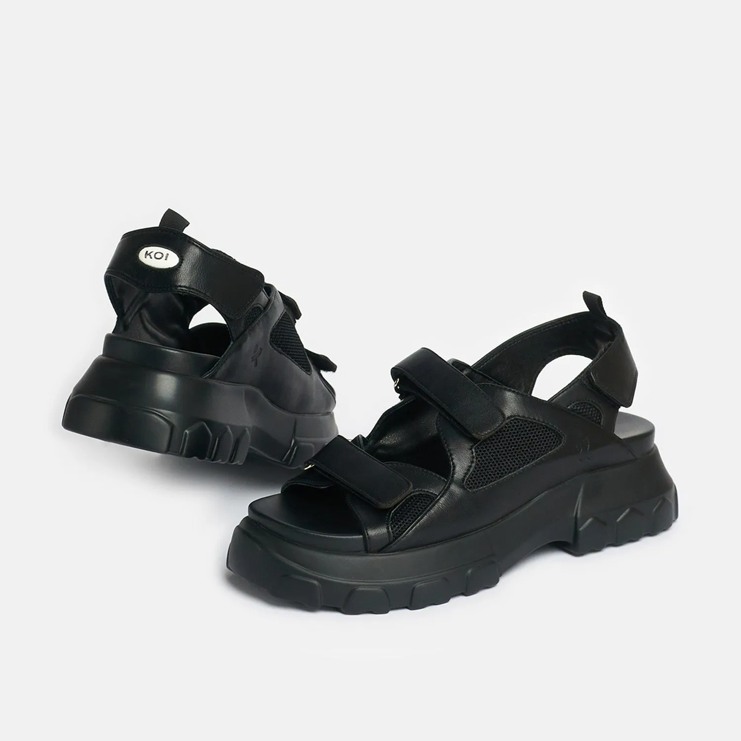 Fated Love Black Chunky Sandals sold by Koi Footwear product image thumbnail 4