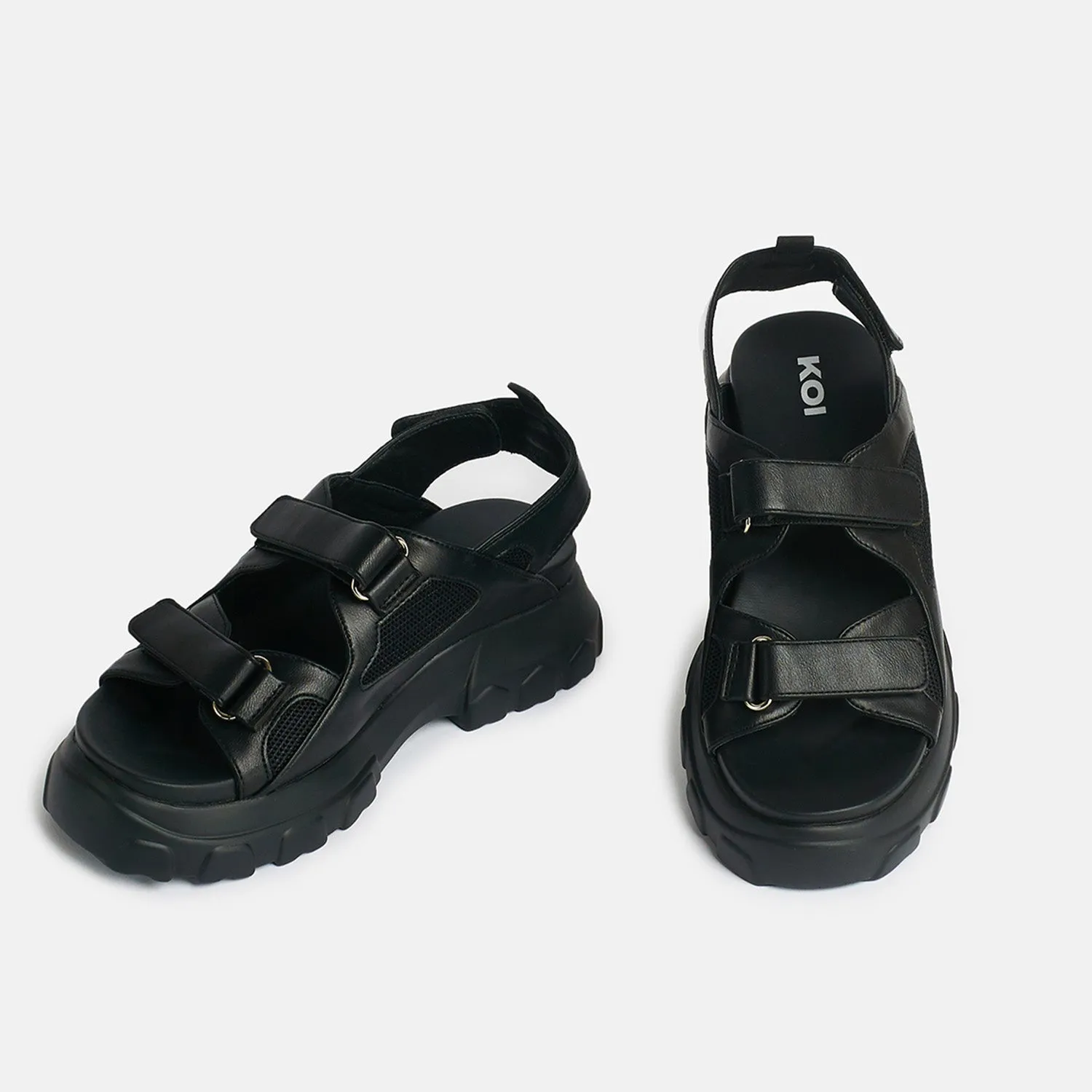 Fated Love Black Chunky Sandals sold by Koi Footwear product image thumbnail 3
