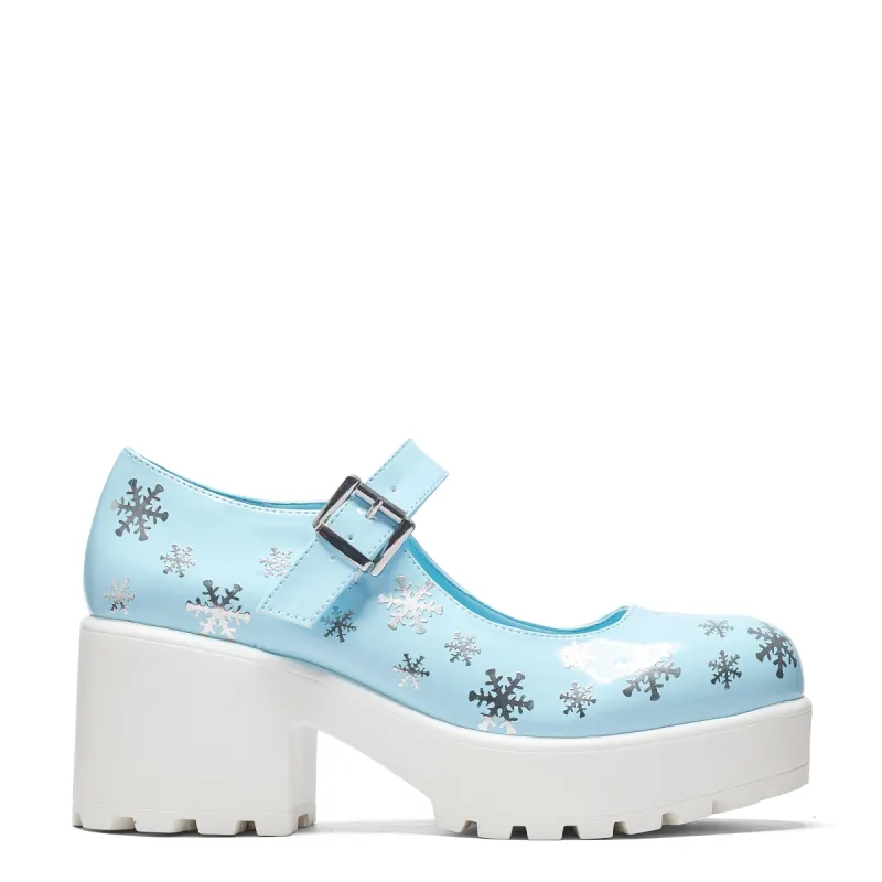 Tira Blue Mary Janes ' Frosty Kisses Edition' sold by Koi Footwear