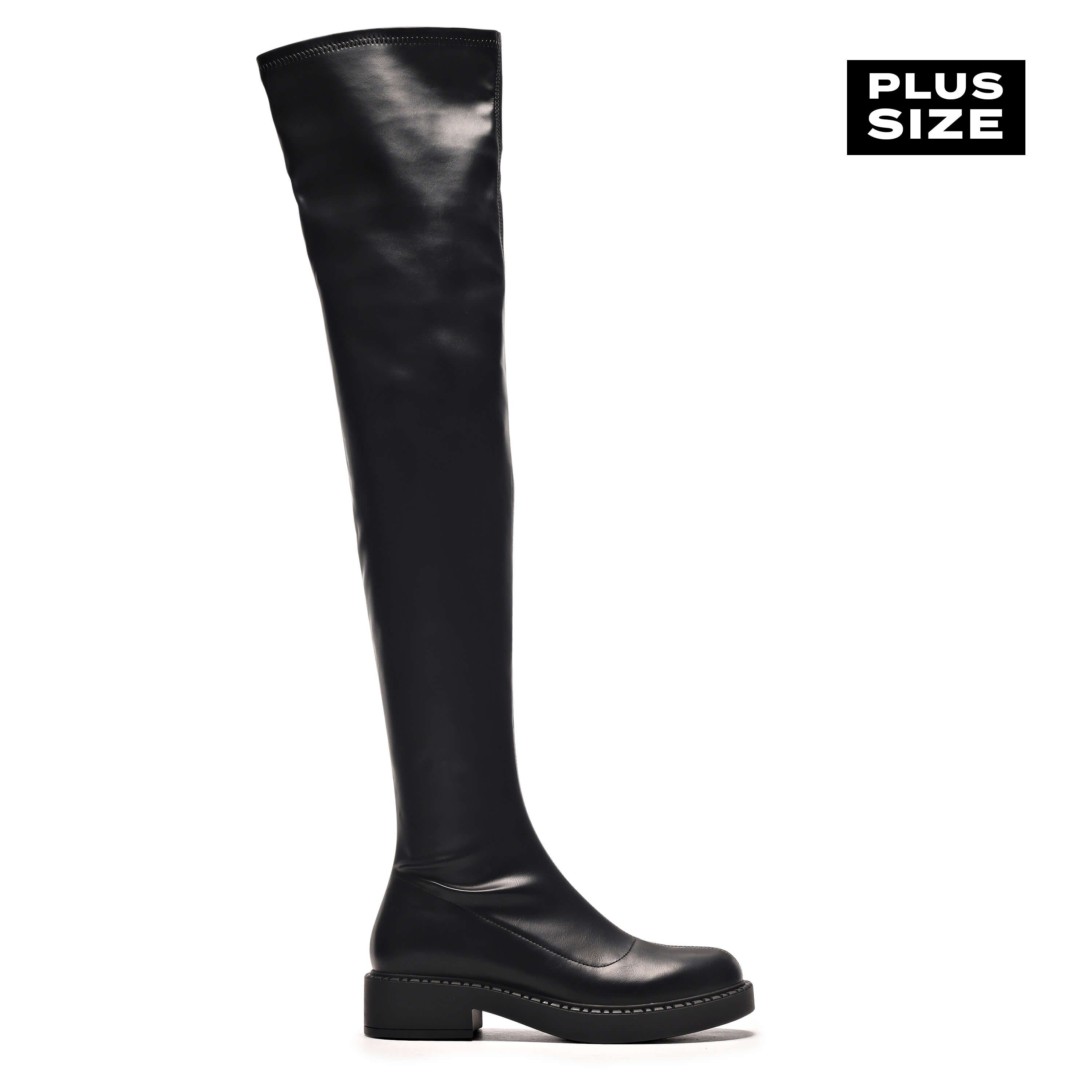 The 24/7 UniFlex Plus Size Thigh High Boots sold by Koi Footwear